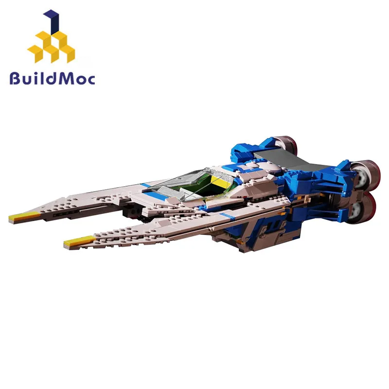 Buildmoc Space Wars U Battleship Wing Fighters 899PCS Model Building Blocks Toys For Children Kids Gifts Movie Assemble Bricks