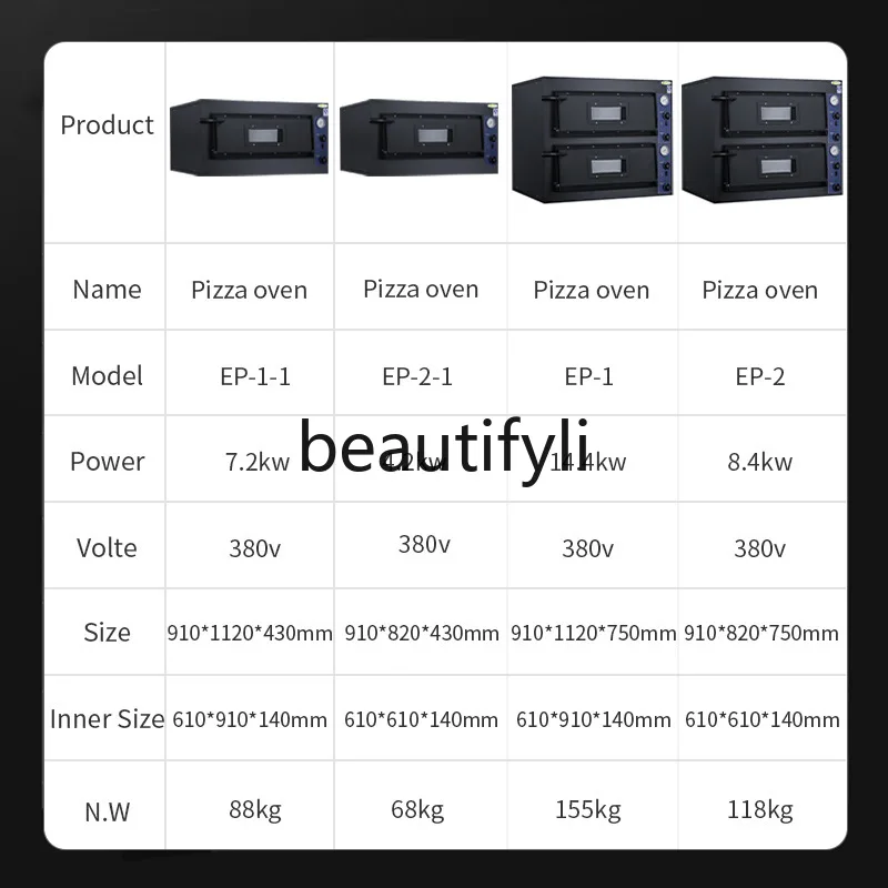 Attrezzatura da forno professionale per forno per pizza commerciale