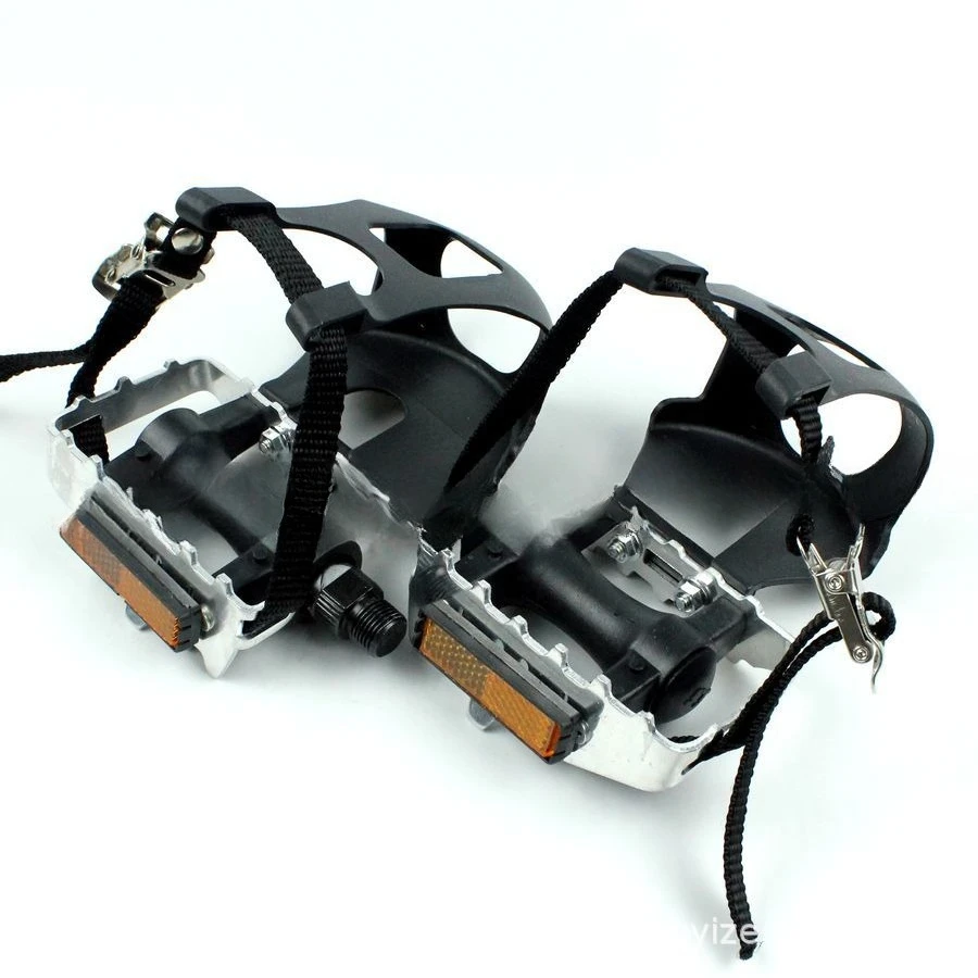 Bicycle with dog mouth pedal board riding mountain bike pedal pedal strap dead fly strap nylon accessories
