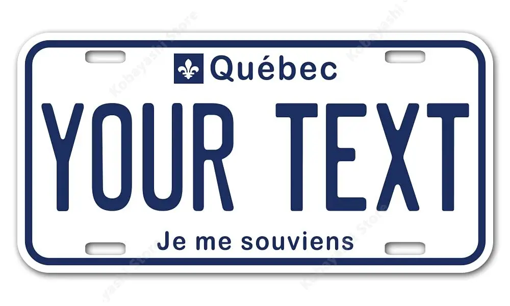 Personalized Quebec Car Plate | 6x12 Inch | Custom Quebec Plate for Front of Car | Personalized Custom Car Tags