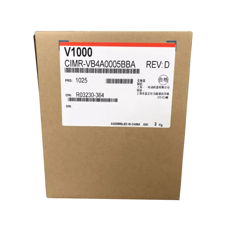 

CIMR-VB4A0005BBA CIMR VB4A0005BBA Электрический Servopack L1000 V1000 A1000 Series 2.2KW VFD Новый оригинальный контроллер ПЛК