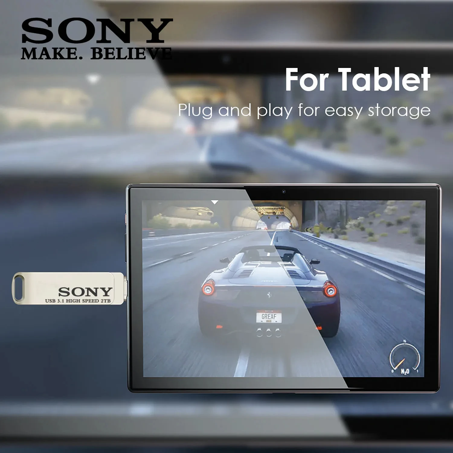 SONY 2TB USB 3.2 Flash Drive Super High Speed Flash Drive Metal Transfer Mini U Disk Pen Drive Type C Memory SSD U Dropshipping