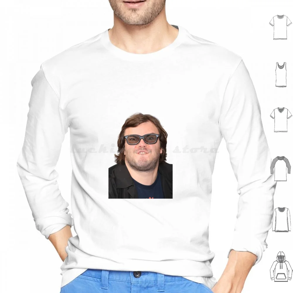 Jack Black Hoodies Long Sleeve Jack Black School Of Tenacious D Funny Comedian Movie Actor Famous Hollywood Meme Funny