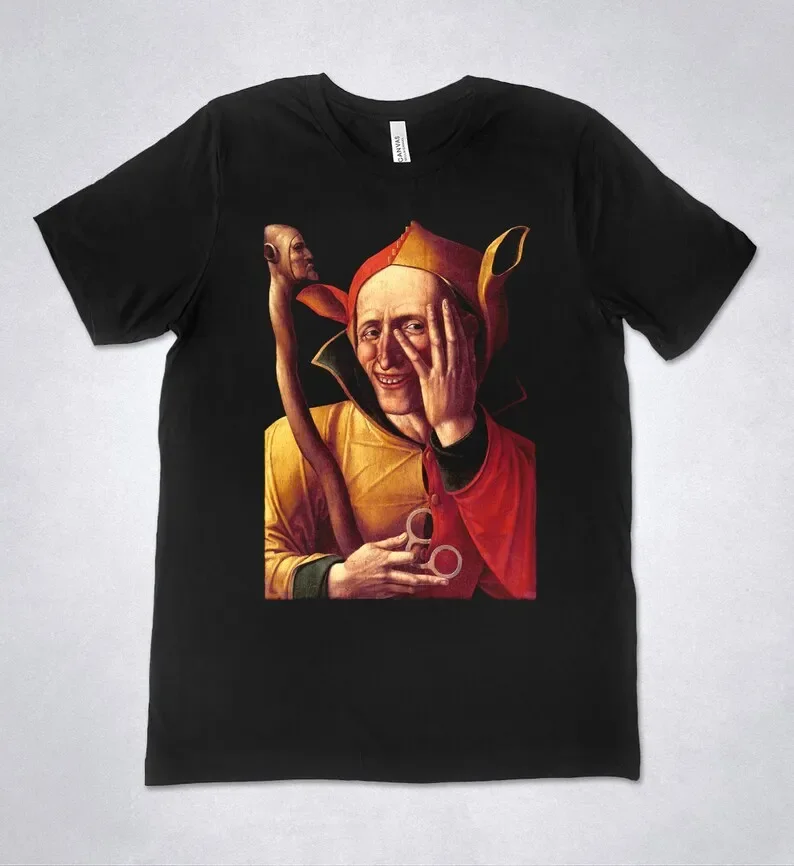 The Laughing Fool t-shirt, The Laughing Jester t-shirt, Oil painting t-shirt