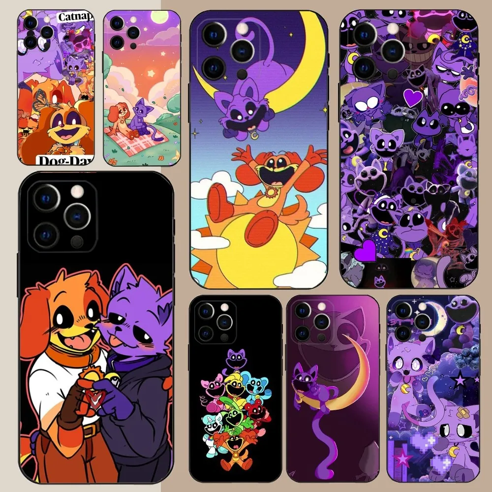 Catnap and D-Dogday Cute   Phone Case For Apple iPhone 15,14,13,12,11,Pro,X,XS,Max,XR,Plus,Mini Soft Black Cover