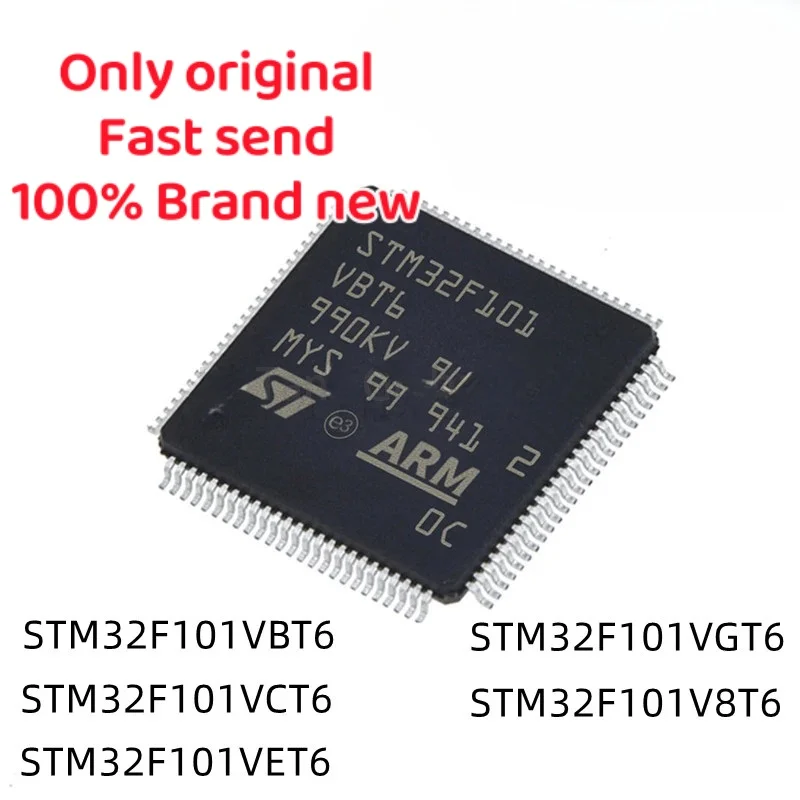 1pcs 100% New STM32F101V8T6 STM32F101VBT6 STM32F101VCT6 STM32F101VET6 STM32F101VGT6 STM32F101 VBT6 VCT6 VET6 VGT6 QFP Chip