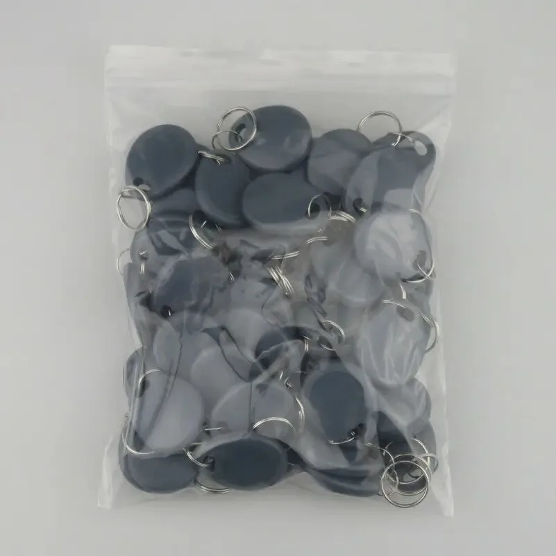 100 Pcs RFID Rewritable 125KHz T5577 Writable Keyfobs Proximity Access Control Tags Duplicator Badge Copy
