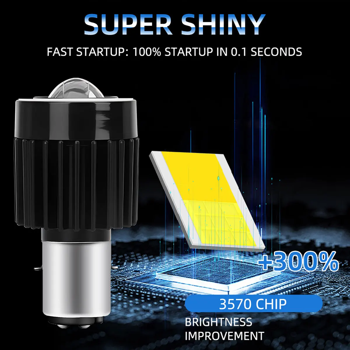 1pc H4 BA20D Led Motorcycle Headlight 12V CSP Super Bright White Yellow Dual Color with Blue Halo Bulb For Universal Motorcycle