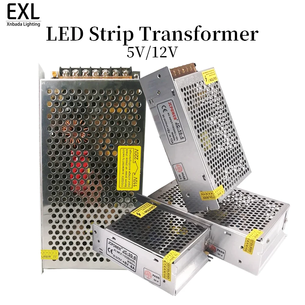 トランスアダプターLED電源,5v,12v,2, 3, 5, 8, 10, 15, 20, 30, 50,60a,ws2812,ws2811用LEDドライバーsk6812、apa102ストリップライト