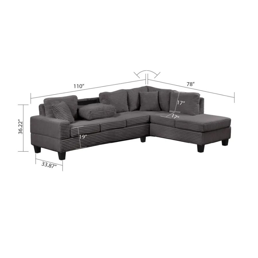 أريكة كرسي على الطراز الحديث مصنوعة من الخشب باللون الرمادي