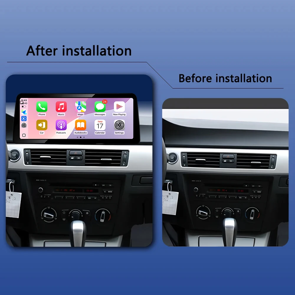 Car Auto Wireles Carplay For BMW 3 Series E90 E91 E92 2006-2011 Radio Stereo Multimedia Video Player GPS Navigation BT DSP