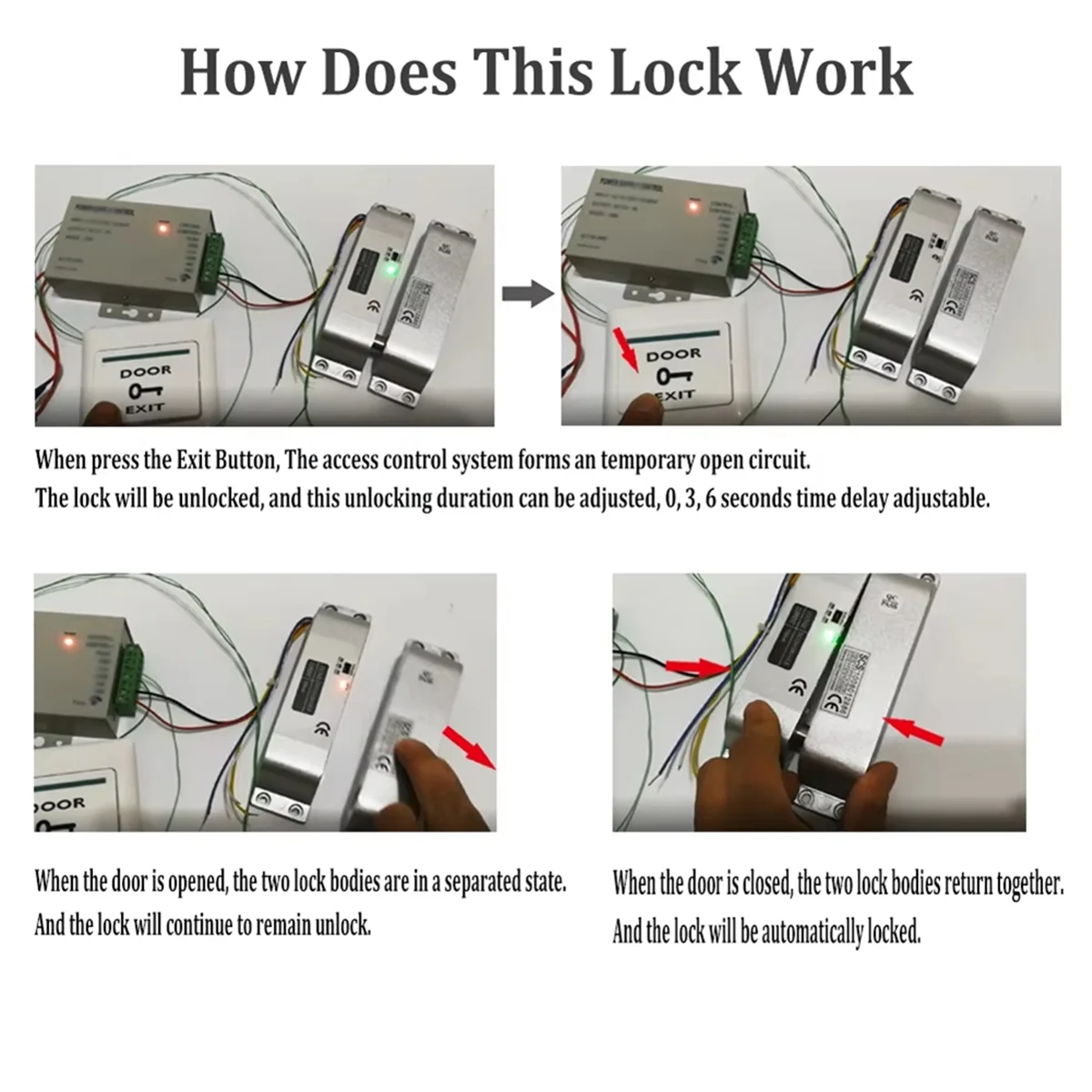 Electric Drop Bolt Lock Fail Secure Mode DC12V/24V With Adjustable Time Delay-Y47A
