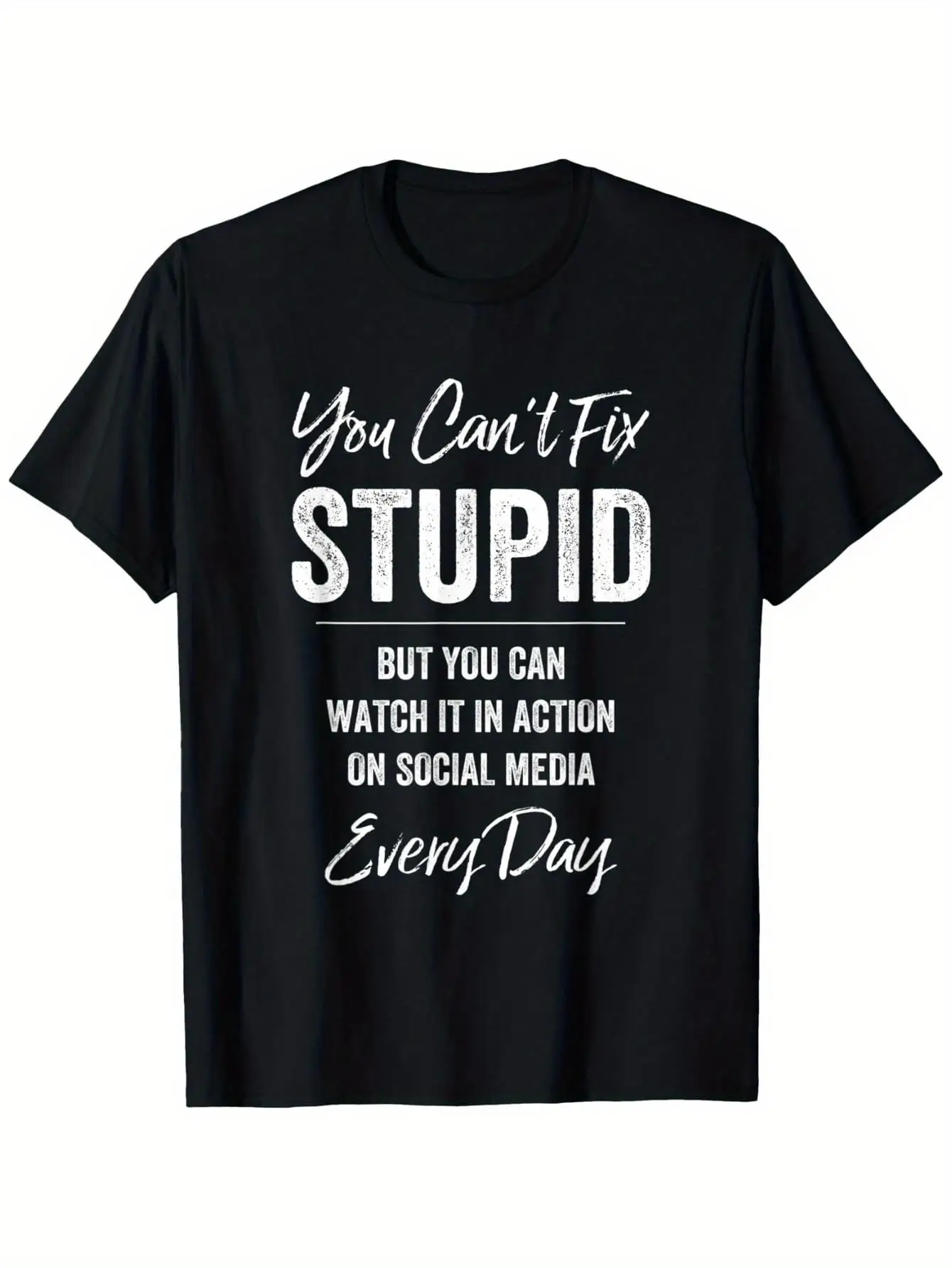 Men's Funny Sarcastic Slogan T-Shirt - 