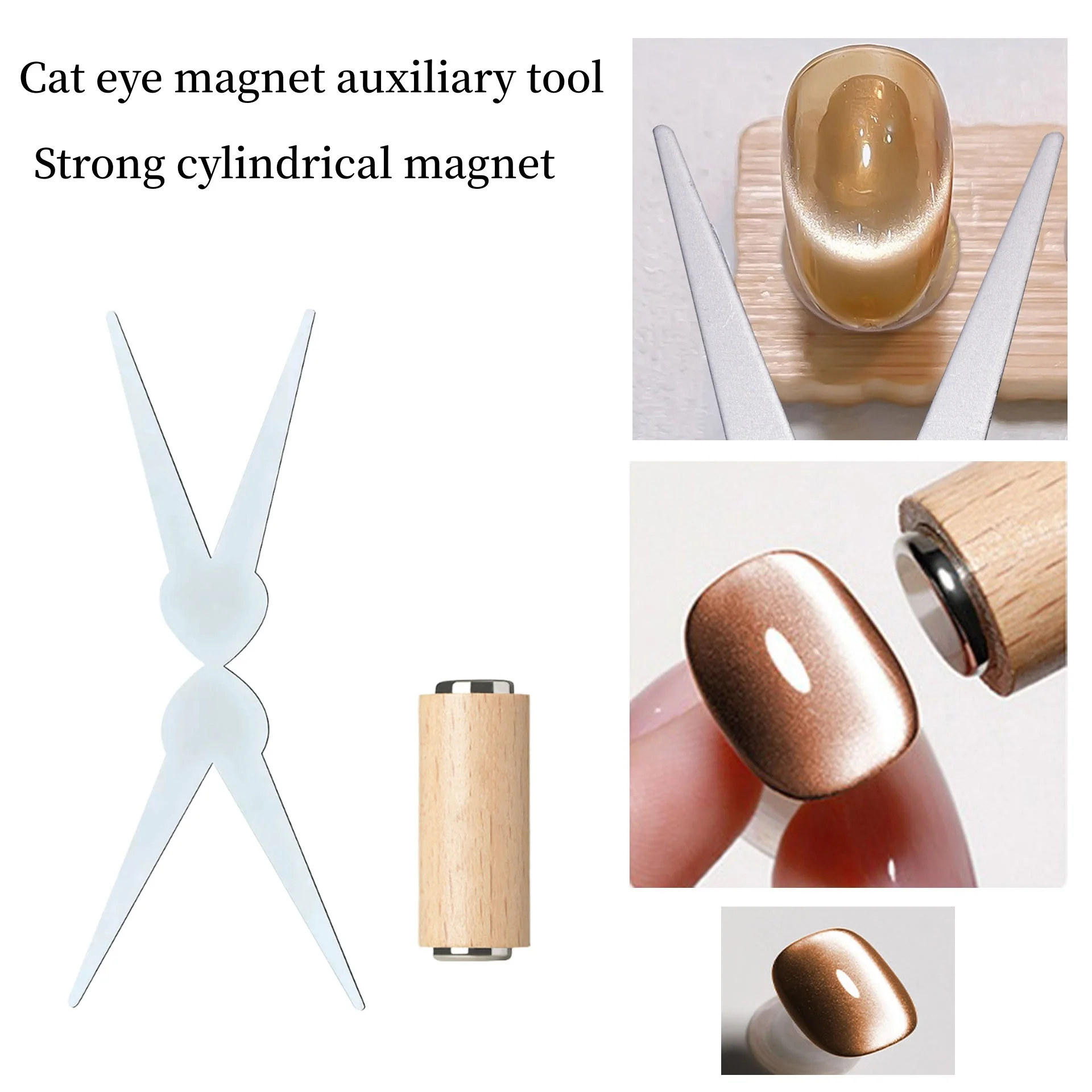 

Manicure Double-head French Iron Sheet Nail Art Cat Eye Magnetic Rod Set Combination Nails DIY V-Shaped Effect Nail Polish Gel