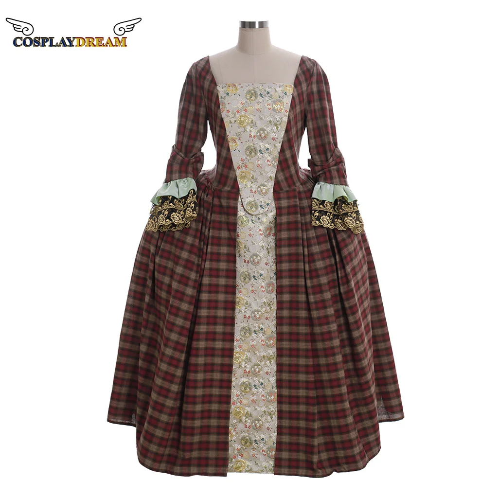 

TV Outlander Jenny Fraser Cosplay Dress Highland Scotland Dress Medieval Victorian Rococo Vintage Dress Ball Gown