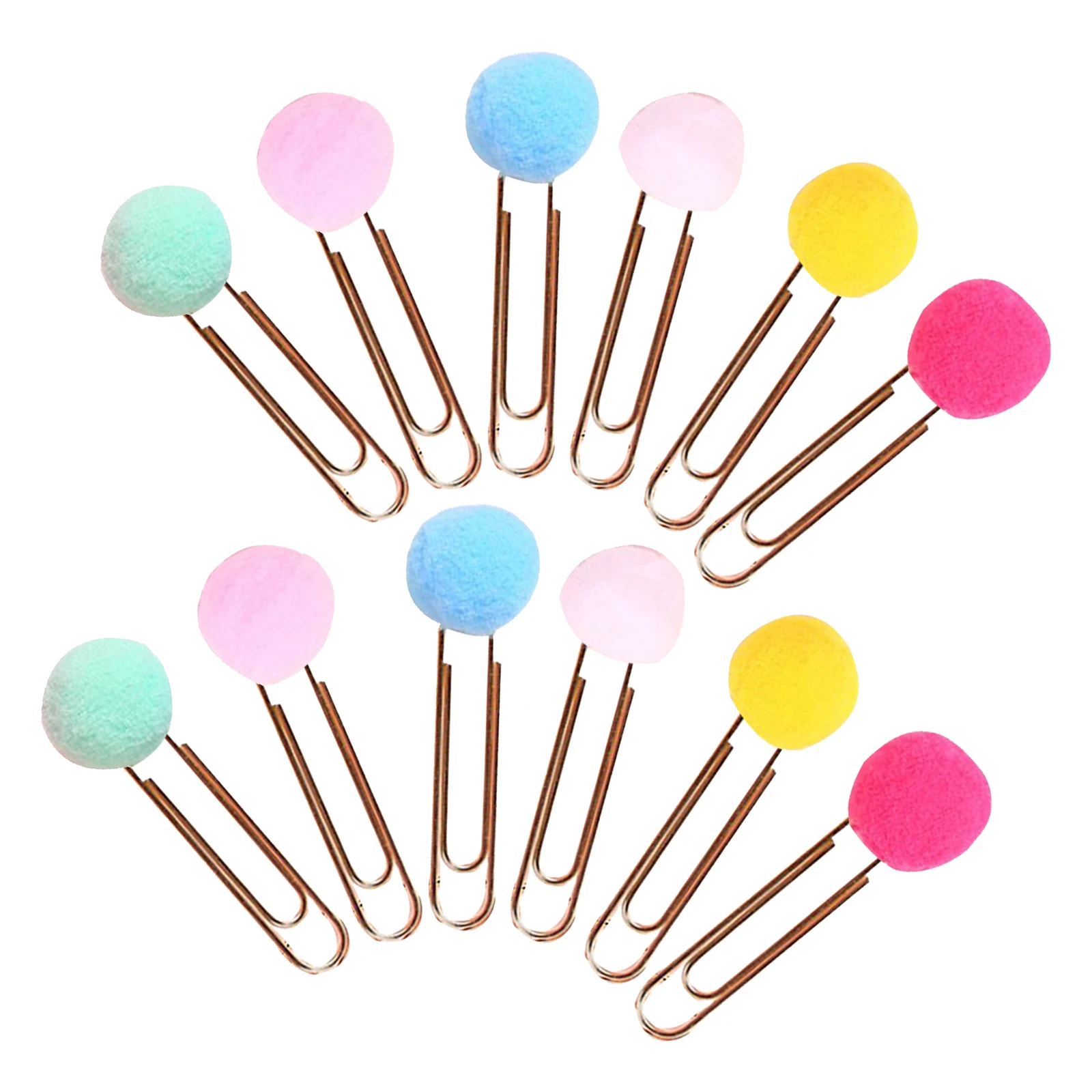 30Pcs Color Paper Clips Ball Design Bookmark Clips Strong Clipping Force Note Photo Markers Ball Bookmark Clip