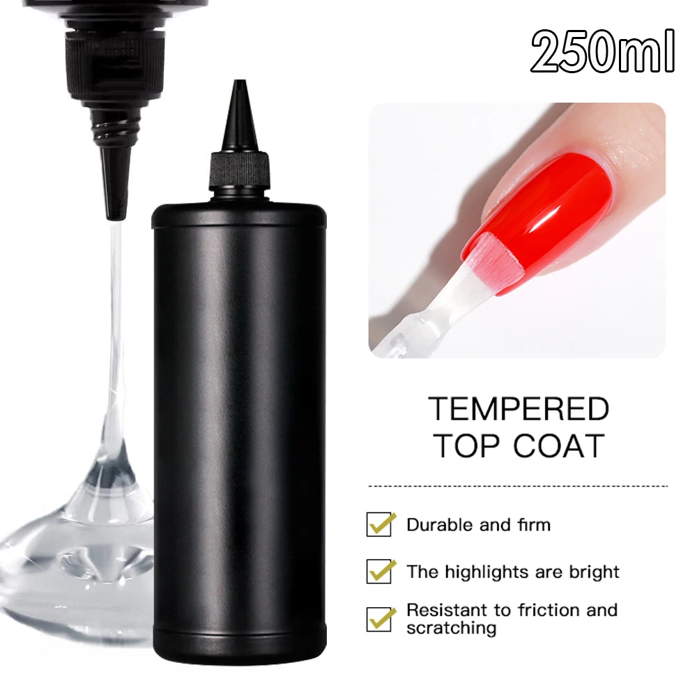 250ml 샤이니 노 와이프 탑 코트 UV 베이스 젤 폴리쉬 매트 다이아몬드 탑 프라이머 네일 프렙 탈수제 롱래스팅 젤 리필 패키지