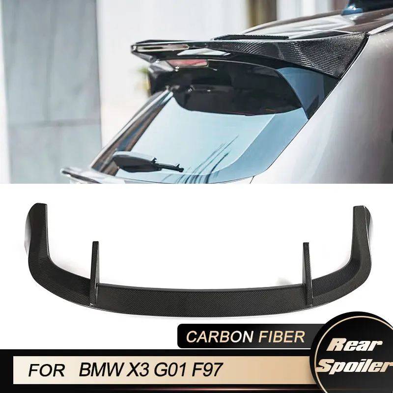 Car Rear Trunk Spoiler Wings for BMW X3 G01 X3 M-Sport F97 2018-2023 Auto Racing Rear Spoiler Boot Lid Wing Lip Carbon Fiber