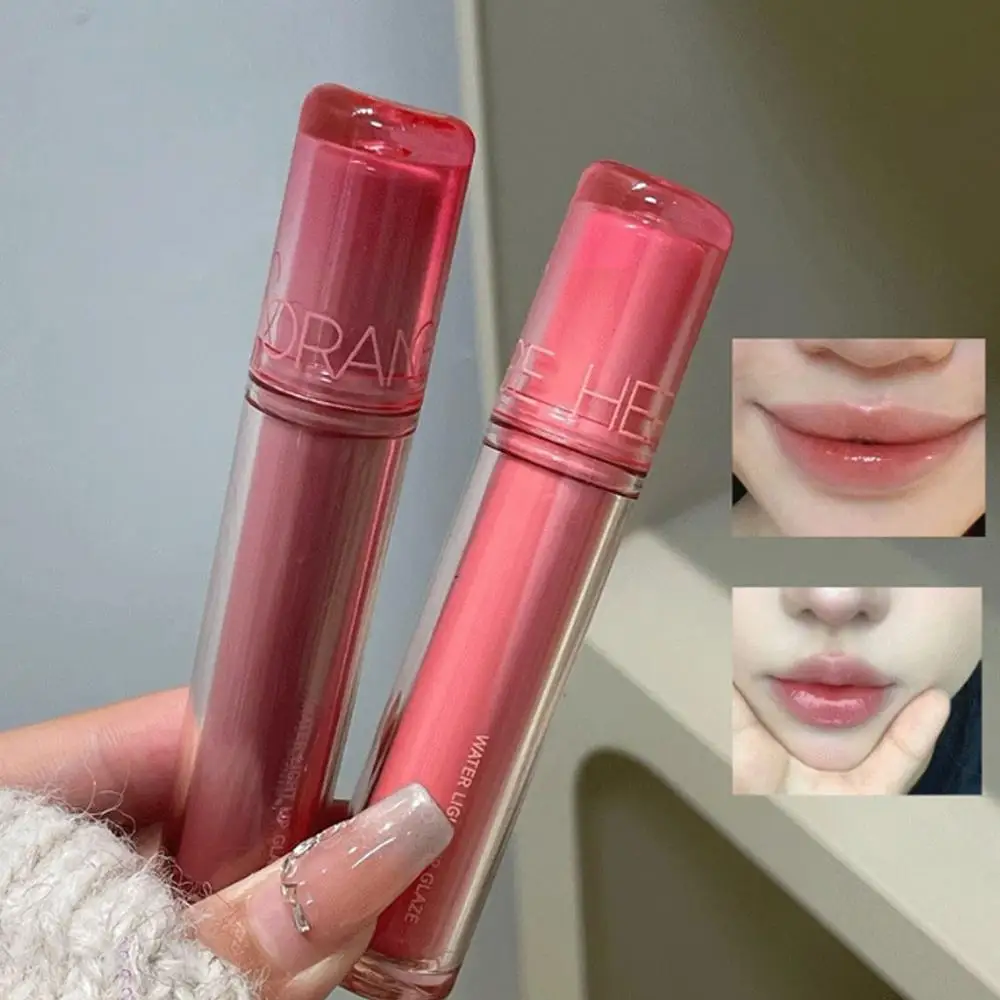 Pink Mirror Crystal Lip Gloss Makeup Water Glass Lip Plumping Beauty Jelly Waterproof Moisturizing Tint Lip Glaze Lips Lips K1Y7