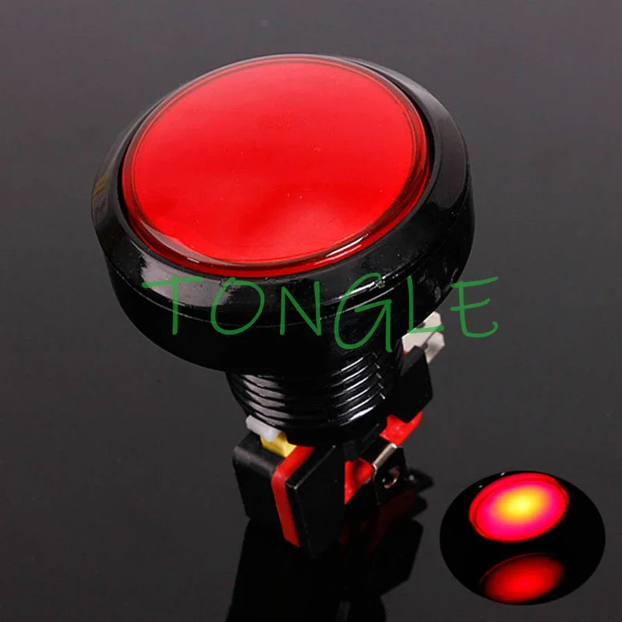 Round Illuminated LED Push Button with Micro Switch, Arcade Parts, 5 Colors to Choose, 50 PCs/Lot, 45mm