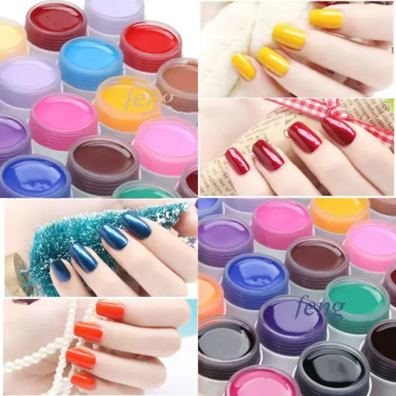 100%Brand New 36 Pot Pure Color Decor soak off  UV Gel Nail Art Tips Lamp Shiny Cover Extension Manicure