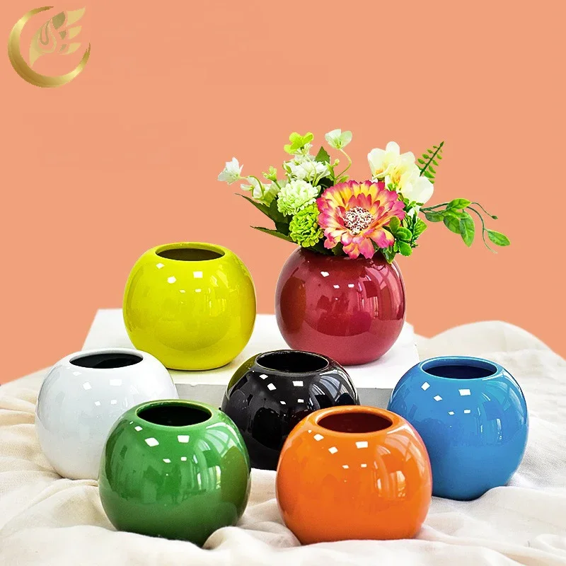 

Ceramic Vase Nordic Handicrafts Planter Pot Succulent Desk Decoration Home Small Flower Inserts Potted Decorative Vase