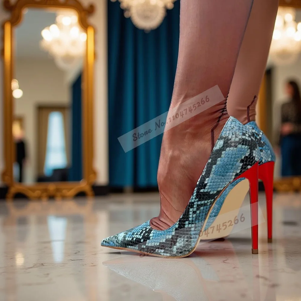 hot-red-shiny-patent-leather-stiletto-heel-pumps-blue-green-snakeskin-shallow-dress-shoes-pointed-toe-slip-on-patchwork-footwear