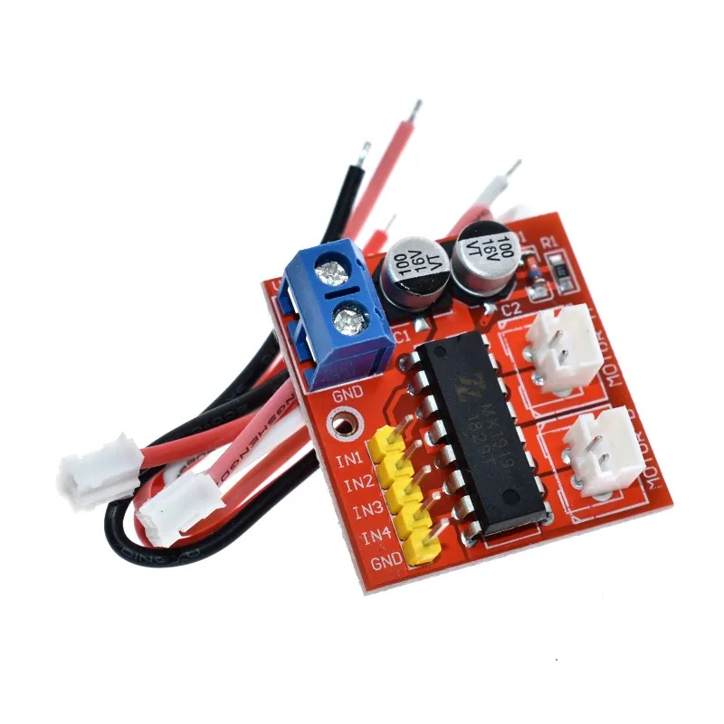 2.5A Dual bridge brushed DC motor Drive Controller Board Module for Arduino smart car robot Low power consumption MX1919