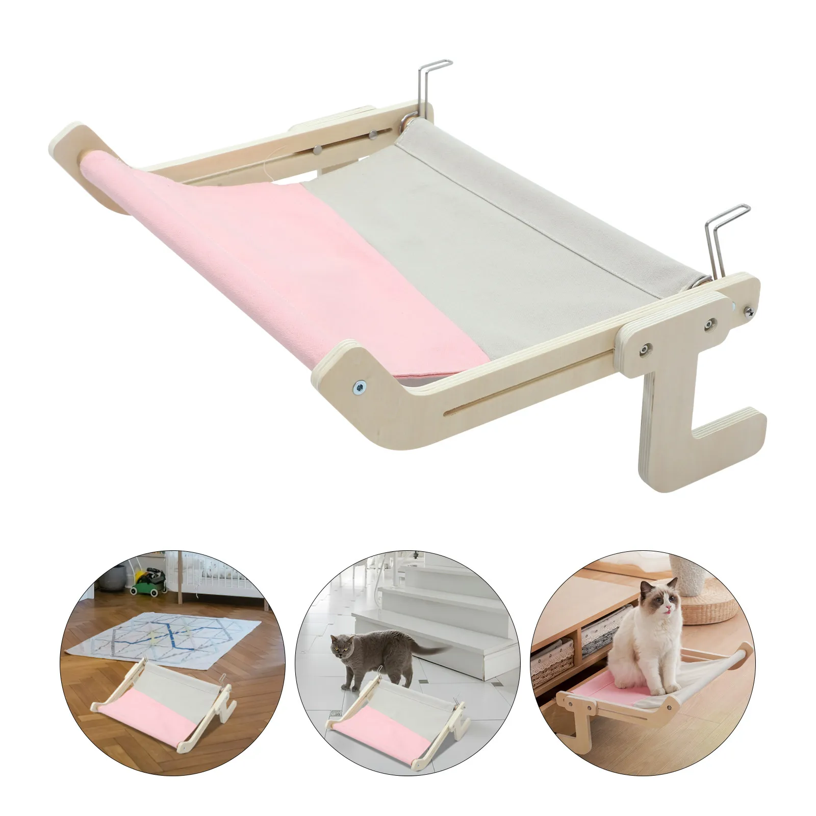 

1Set Cat Window Hammock for Indoor Cats Thickened Warm Sleeping Perch Hanging Cat Bed Comfortable Easy Clean Wall