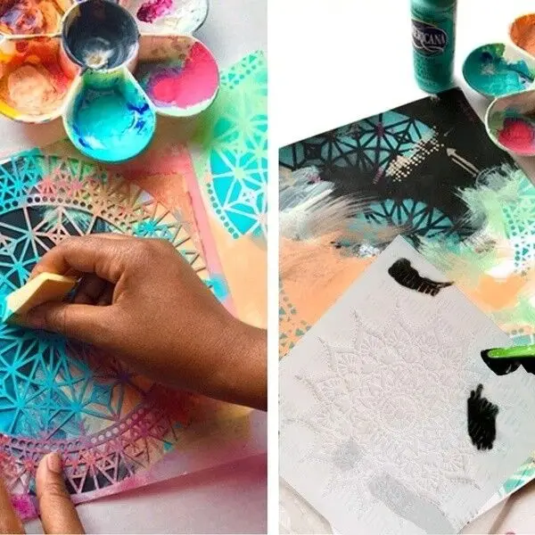 DIY Stencils Wall Painting Scrapbook Coloring Embossing Album Decorative Paper Card Template,wall A4 29 * 21cm Mandala