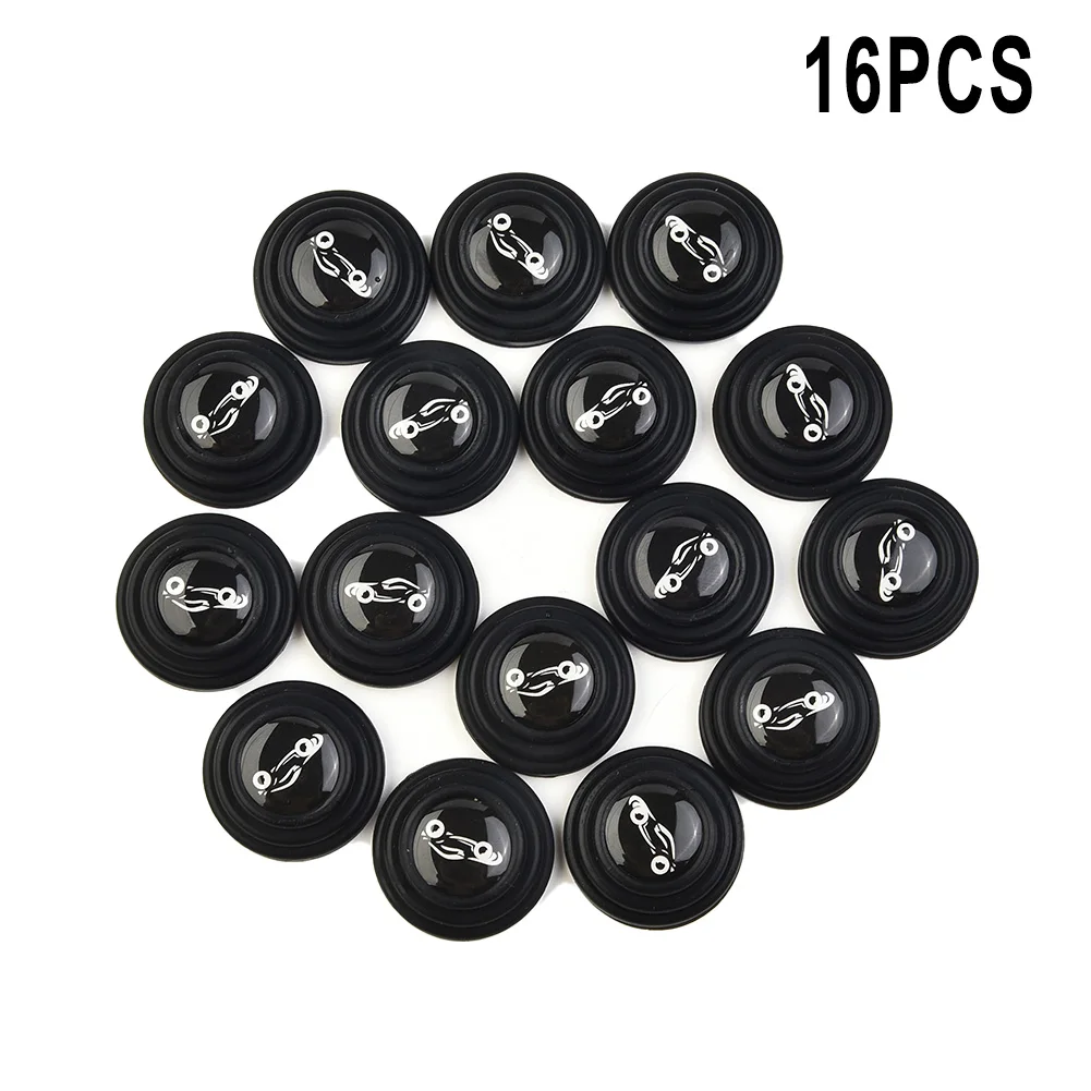 Juego de pegatinas de choque para coche, juego de reemplazo de juntas, amortiguadores, silenciosos, a prueba de golpes, accesorios de amortiguación, color negro, 2,8 cm