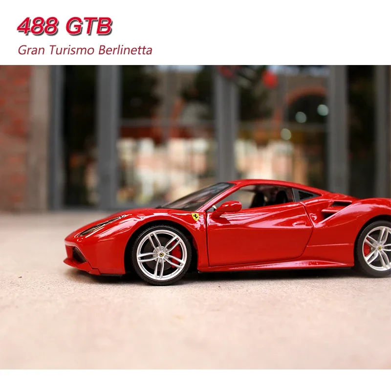 Bburago 1:24 Ferrari 488 GTB Car Model Die-casting Metal Model Children Toy Boyfriend Gift Simulated Alloy Car Collection