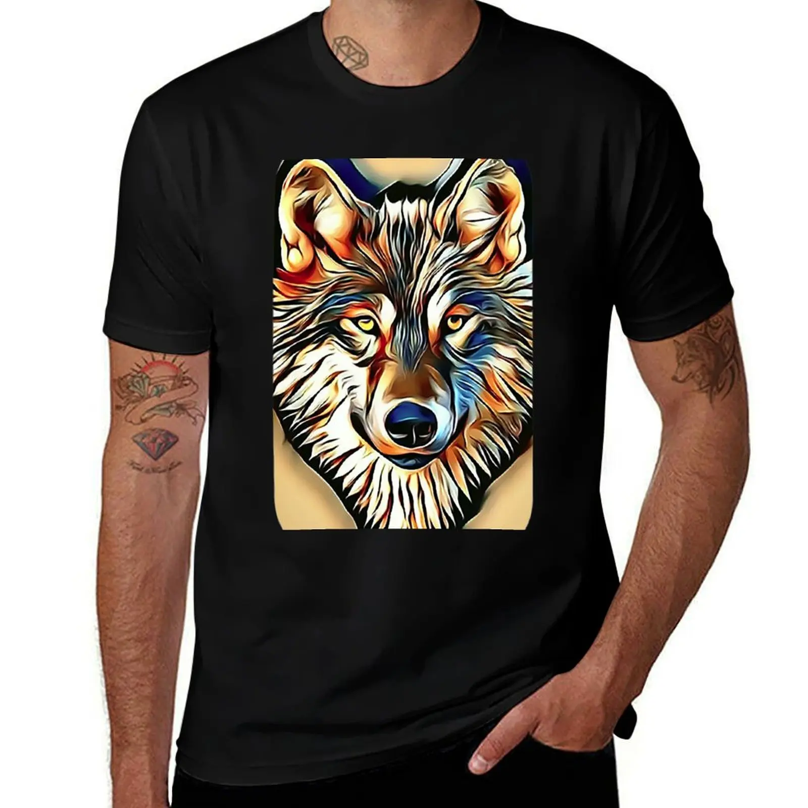 Timber Wolf T-Shirt blanks funny costumes t shirt men 100℅ cotton