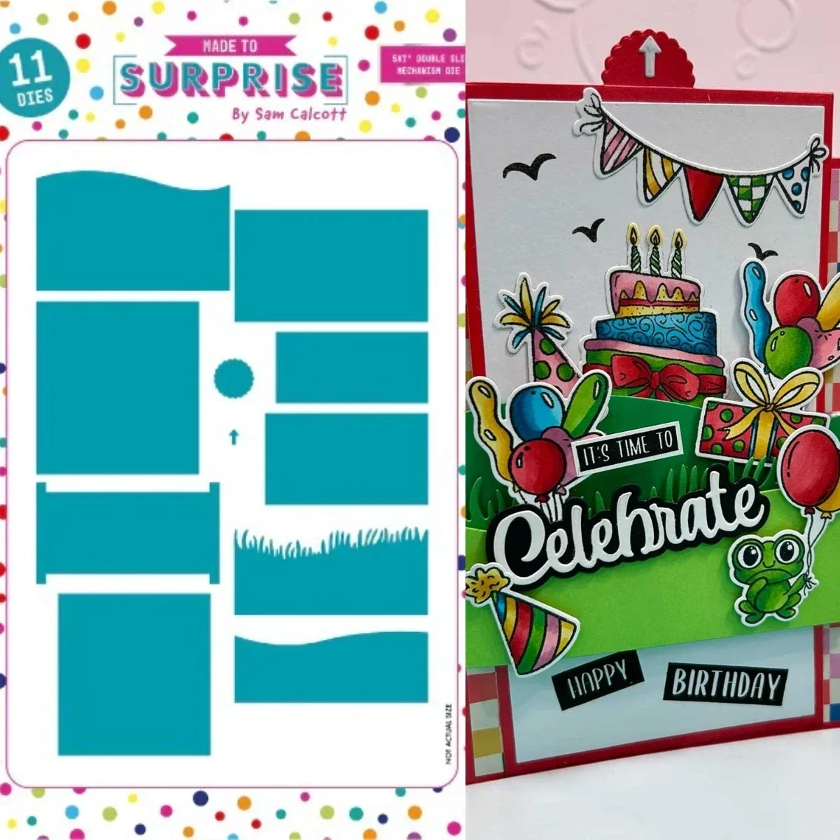 2026 July New Made To Surprise Die Metal Cut Dies and Clear Stamps Scrapbooking to Make Paper Engraving Frames Card Craft Set image 3