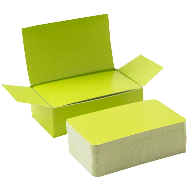 صندوق بطاقات صغير فارغ ملون يمكنك صنعه بنفسك جرافيتي سميك وبطاقة كلمة إنجليزية مربعة ورسائل مذكرة إضافية من الورق المقوى الصلب #6