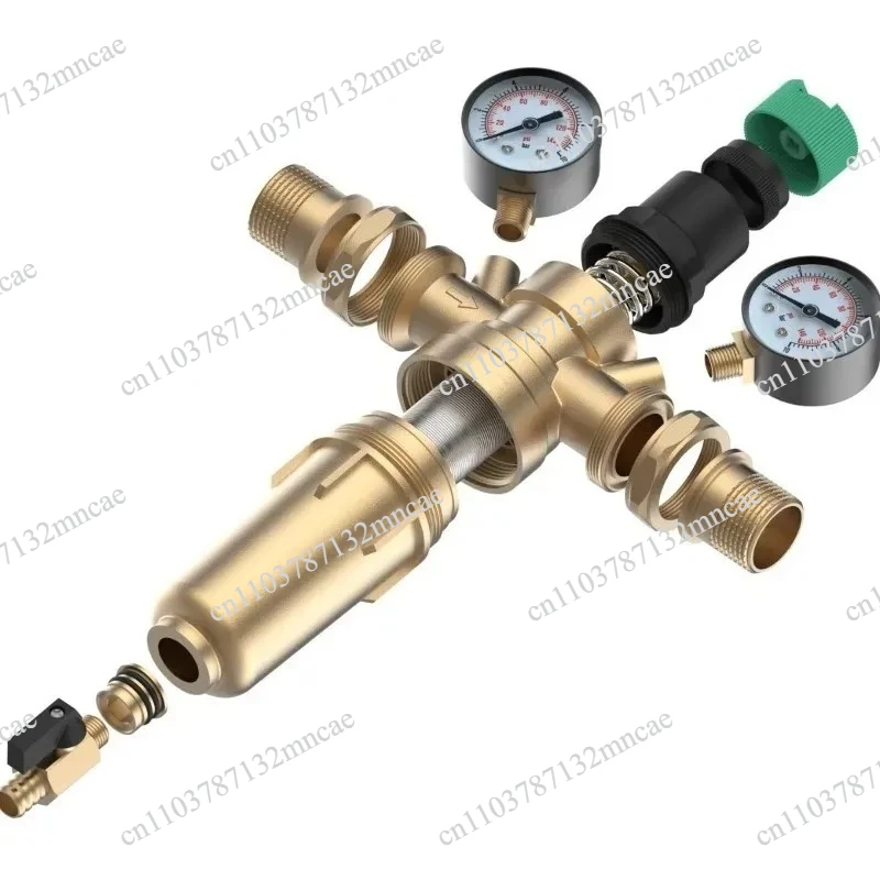 Commercial Pre Water Filter Full Copper High Flow Pressure Stabilizing Anti Scale For Whole House Water Purification System