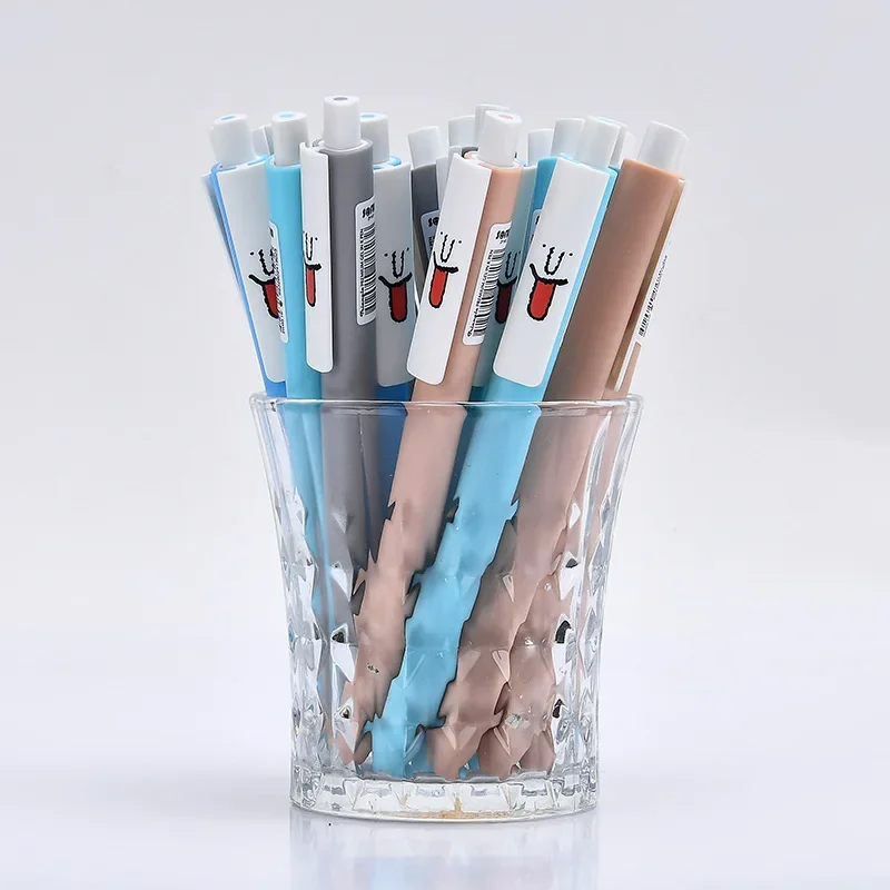 

40 шт., треугольные толкатели, пружинная головка ручки, одна секунда, быстросохнущие гелевые ручки, каваи, школьные принадлежности, канцелярские принадлежности