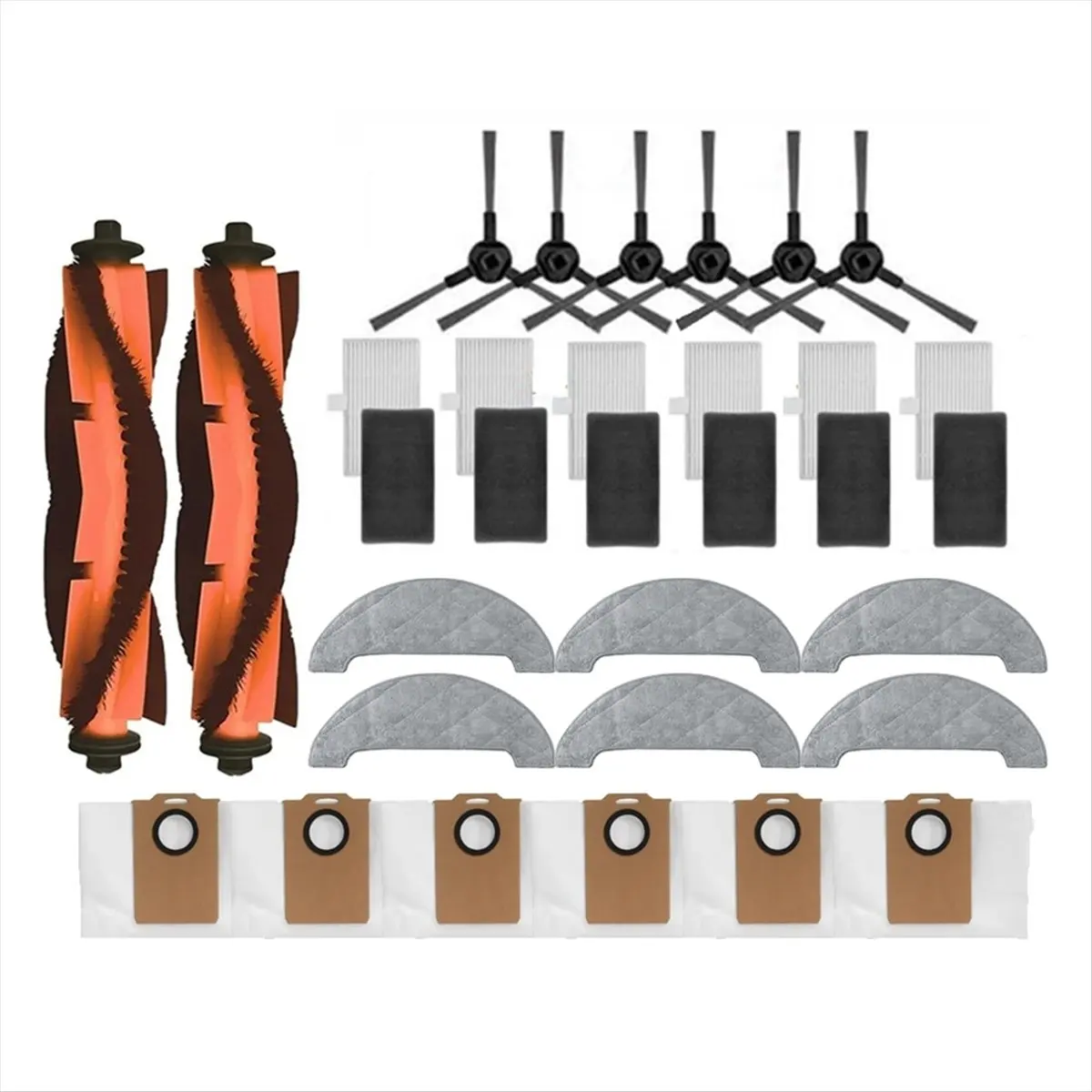 [A99U] 26PCS for E20 / Trouver E20 Spare Parts Vacuum Brush Dust Bag Filter Mop Cloth