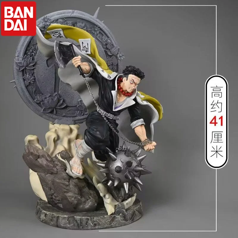 Demon Slayer Gk Himejima Gyomei Mourning Strongest Pillar Can Illuminate Double-headed Carving Action Figures Model Ornaments