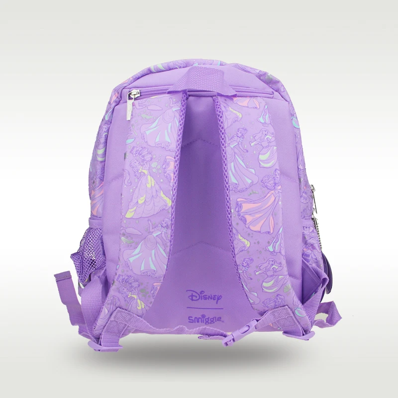 Mochila escolar original de Australia Smiggle para niños, bolsa de princesa púrpura linda de alta calidad para niñas de 3 a 6 años, 14 pulgadas,