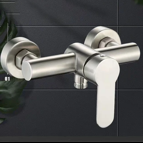 Imagen 2 del producto Grifo de ducha de acero inoxidable 304, mezclador de agua fría y caliente para baño, accesorios para grifo, rociador de mano para bañera G1/2 pulgadas, juego de ducha de baño