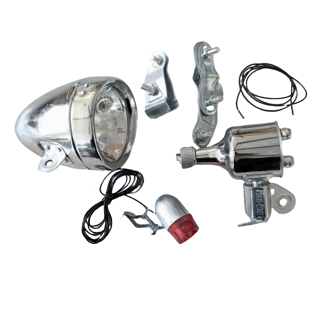 

Motorized Bicycle Friction Dynamo Generator Head Tail Light 12V 6W
