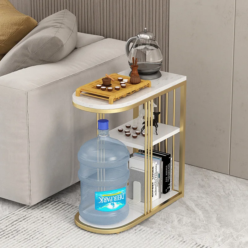 

Light luxury simple sofa side table side cabinet side small coffee Internet celebrity gold small tea table corner fe