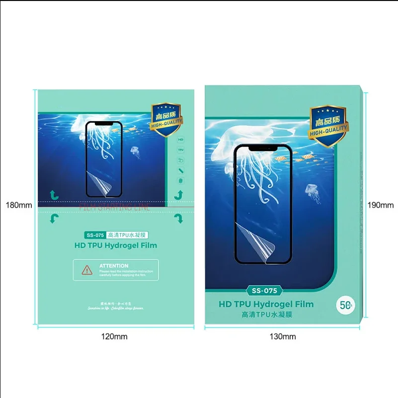 Sunshine SS-075 075B Flexible HD TPU Hydrogel Film for Mobile Phone Front Glass Protecting Tape