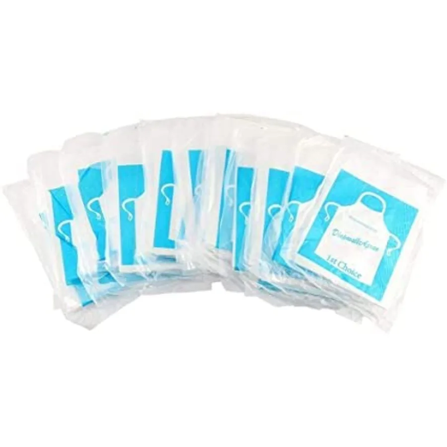 Parts Express 50 Pcs Clear Plastic Polyethylene Waterproof Disposable Aprons For Cooking, Painting