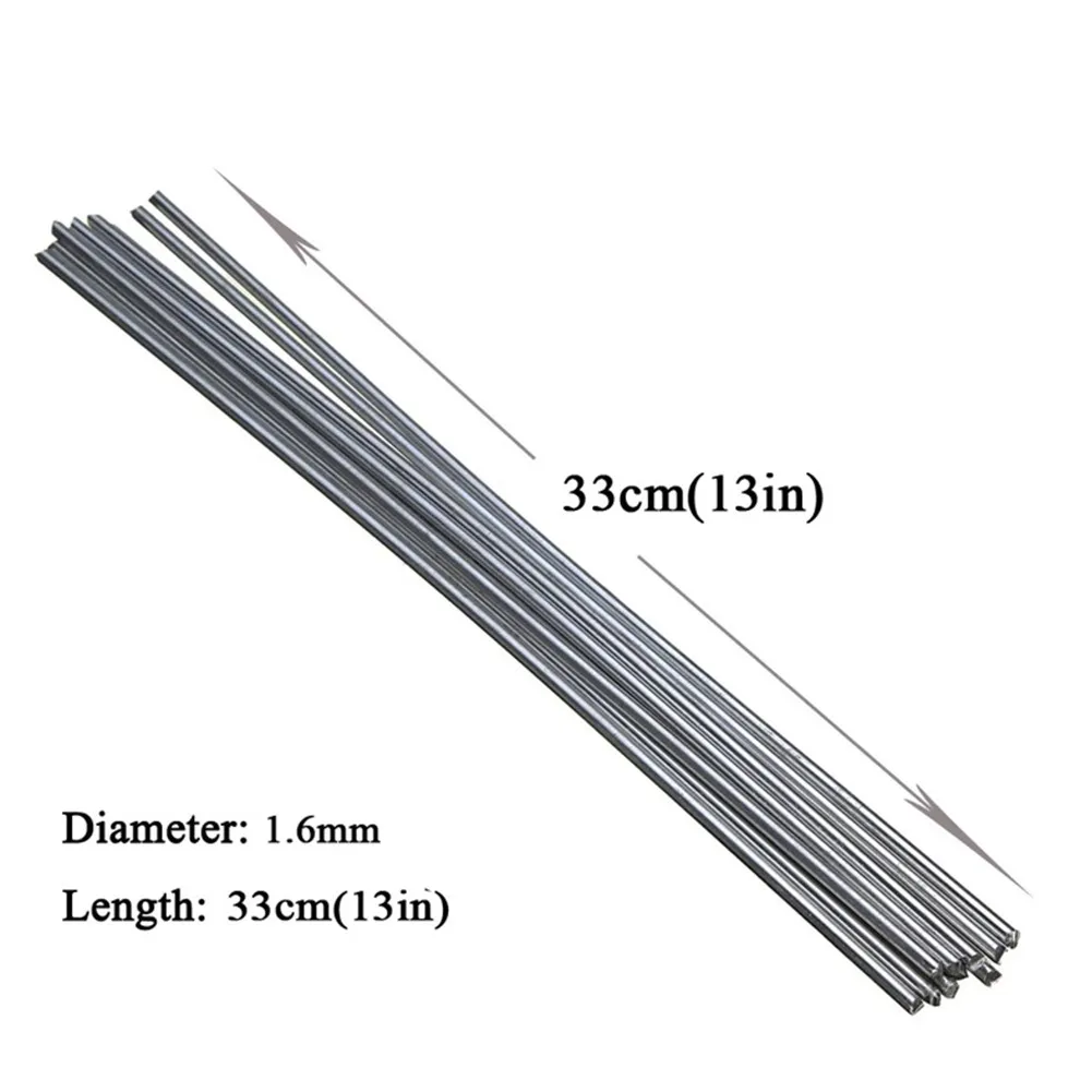 20Pcs 330mm/1.6mm ER316L TIG Welding Rods Copper Aluminum Iron Stainless Steel Fux Cored Electrode No Need Solder Powder