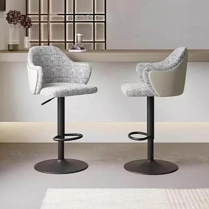 Italian minimalist high stool light luxury modern household rotating chair