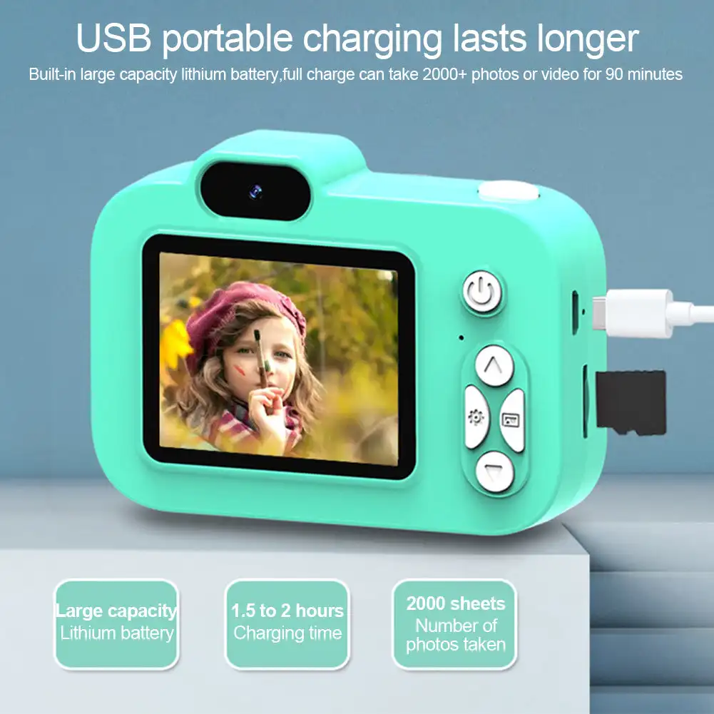 Y8 Kids Camera Digital Take Photo Electronic Toys 2 Inch Rechargeable Mini Digital Cute Camera for Children Toys Kids Cameras