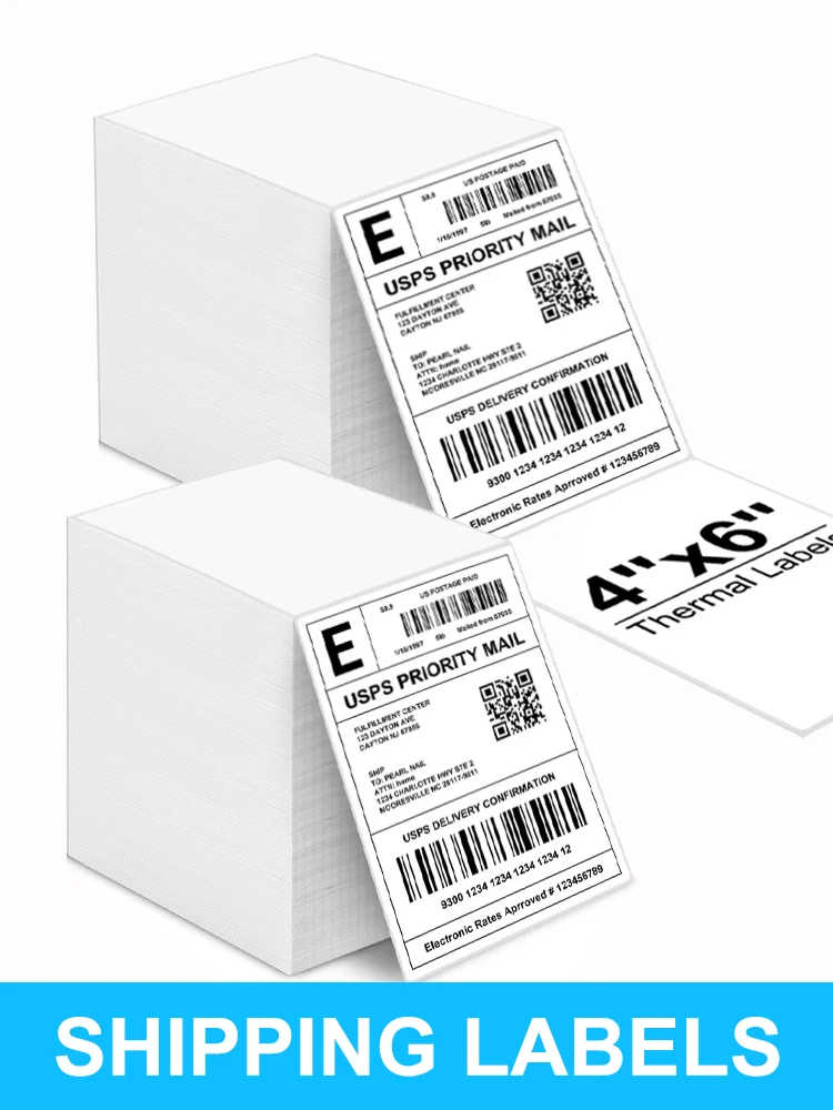 4x6 pouces étiquettes d'expédition pour imprimante d'étiquettes d'expédition thermique 100/500 pièces 100x150mm papier d'étiquettes thermiques pour facture de transport Express professionnelle