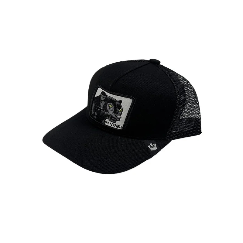

Goorin Bros The Original Trucker The Goat Wine Red Black Panther Mens Winter Caps Soft Cap Baseball Cap Animals Black Hat Caps